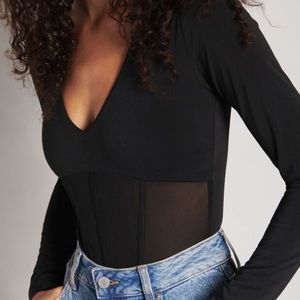 dynamite long sleeve mesh bodysuit